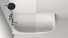 Ванна пристенная угловая Sofia, 1700x850x590 мм, S-Stone, Матовая, покраска по RAL полностью