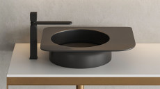 Раковина накладная Ninfea 02, 540x447x120 мм, S-Stone, Матовая, Белая