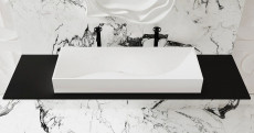 Раковина накладная Sonata, 1195x450x130 мм, S-Stone, Матовая, Белая