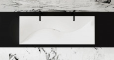Раковина накладная Sonata, 1195x450x130 мм, S-Stone, Матовая, Белая