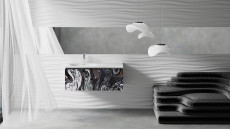 Раковина подвесная Onda, 2000x700x138 мм, S-Stone, Матовая, покраска по RAL полностью