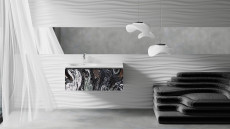 Раковина подвесная Onda, 2000x700x138 мм, S-Stone, Матовая, покраска по RAL полностью