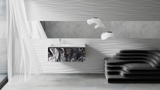 Раковина подвесная Onda, 2000x700x138 мм, S-Stone, Матовая, покраска по RAL полностью