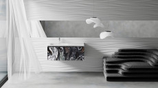 Раковина подвесная Onda, 2000x700x138 мм, S-Stone, Матовая, покраска по RAL полностью