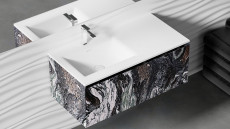 Раковина подвесная Onda, 2000x700x138 мм, S-Stone, Матовая, покраска по RAL полностью