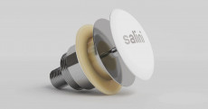 Донный клапан для ванны D 401, Sense, Матовый, Белый