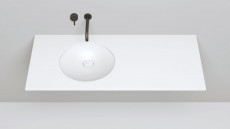 Раковина встраиваемая Marea 08, 420x420x135 мм, S-Stone, Матовая, Белая