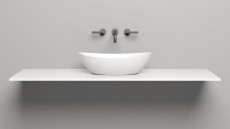 Столешница Costa 1500х500х15 S-Stone, Матовая, цвет белый