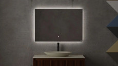 Зеркало для ванной Ombra с LED подсветкой, 1600x700x25 мм