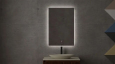 Зеркало для ванной Ombra с LED подсветкой, 900x900x25 мм