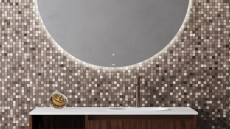 Зеркало для ванной Ombra с LED подсветкой,Влагостойкое AGC Сrystalvision, D 900 мм