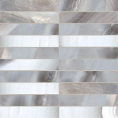 REX Alabastri Zaffiro Mosaico Lap 3x15 Rett 30x30 - 10 мм