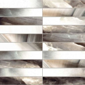 REX Alabastri Fume' Mosaico Lap 3x15 Rett 30x30 - 10 мм
