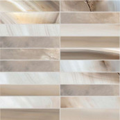 REX Alabastri Bamboo Mosaico Lap 3x15 Rett 30x30 - 10 мм