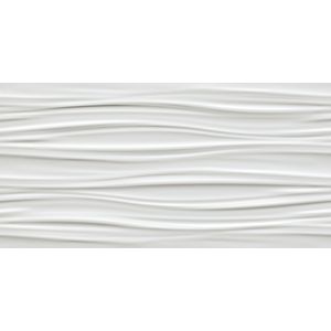 3D Wall Design Ribbon White Matt 80x40 - 10 мм