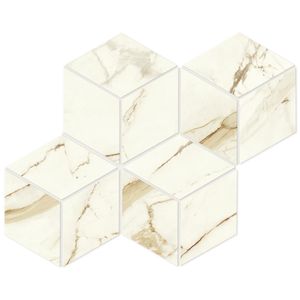 Marvel Calacatta Imperiale Mosaico Esagono Lapp 35x30 - 9 мм