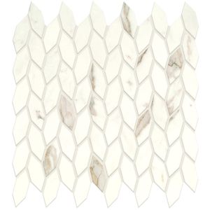 Marvel Calacatta Prestigio Mosaico Twist Shiny 30.5x30.5 - 8.5 мм