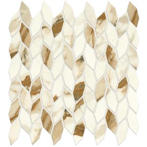 Marvel Calacatta Imperiale Mosaico Twist Silk 30.5x30.5 - 8.5 мм
