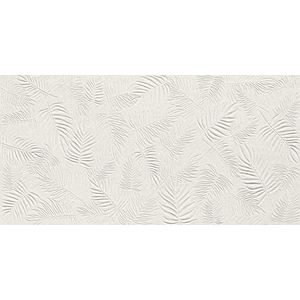 3D Wall Carve Leaf White Matt 80x40 - 8.5 мм
