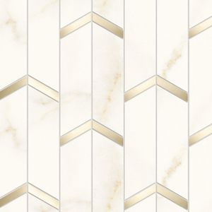 Marvel Calacatta Apuano Mosaico Chevron Lappato 46.3x19.2 - 9 мм