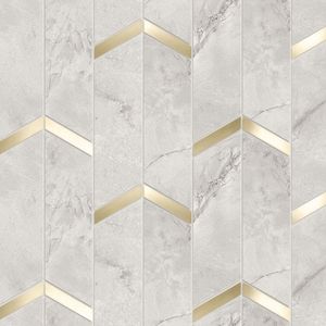 Marvel Grey Cloud Mosaico Chevron Lappato 46.3x19.2 - 9 мм