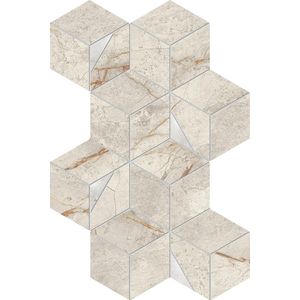 Marvel Diva White Everest Mosaico Hex Lapp. 40.3x23.3 - 9 мм
