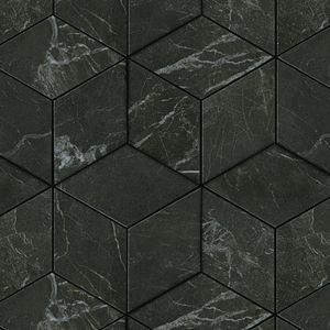 Marvel Noir St.Laurent Mosaico Esagono Lappato 35x30 - 10 мм