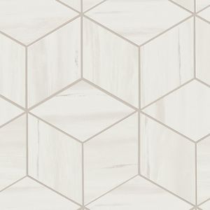 Marvel Bianco Dolomite Mosaico Esagono Lappato 35x30 - 10 мм