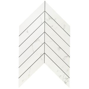 Marvel Carrara Pure Chevron Wall 30.5x25 - 8.5 мм