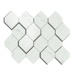Marvel Carrara Pure Mosaico Esagono 3D 35.3x28.2 - 10 мм