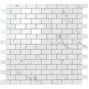 Marvel Carrara Pure Mosaico Lappato Burattato 29.8x29.8 - 10 мм